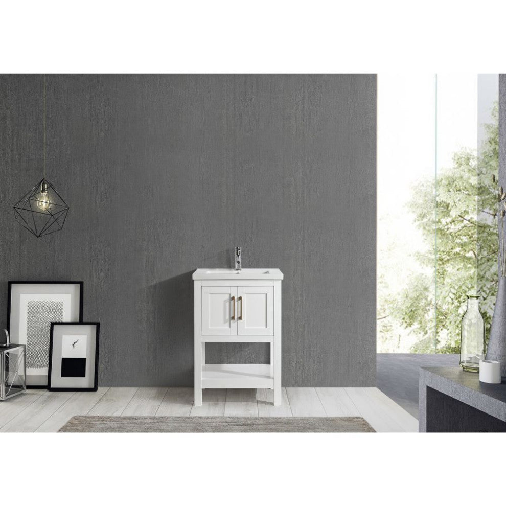 Alissa Modern White 24" Single Sink Vanity