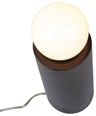 Tall Pillar Table Lamp, Carbon/Matte Black