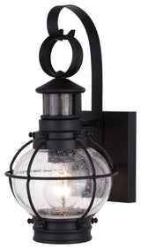Chatham 1-Light Outdoor Motion Sensor Wall Mount, Textured Black