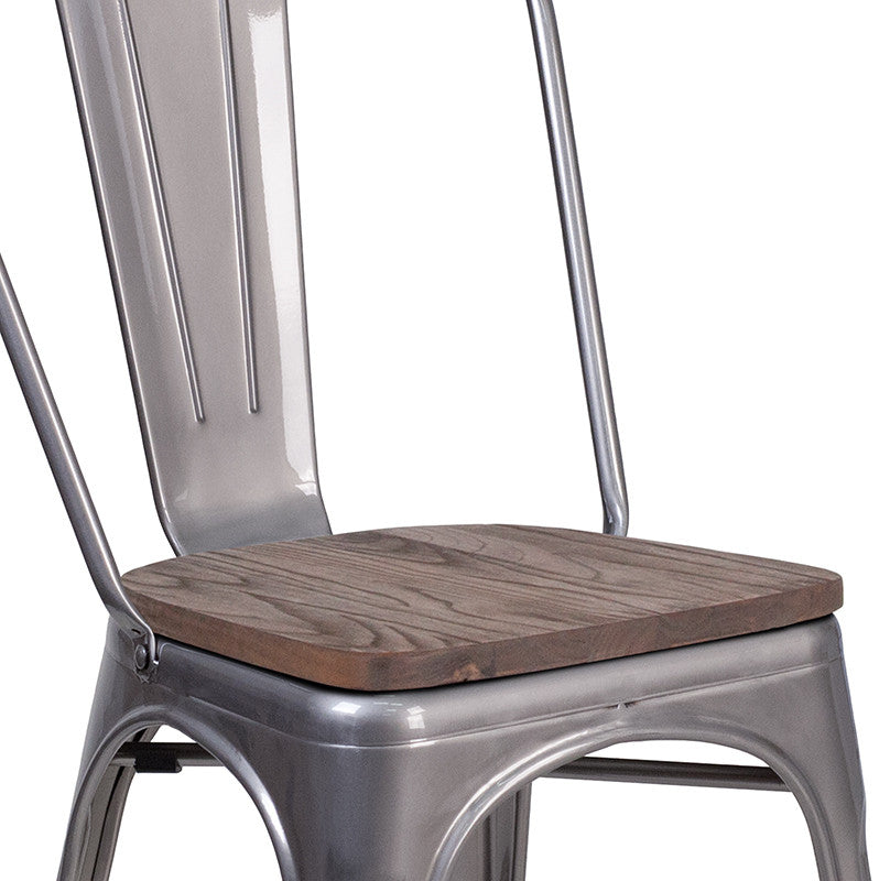 Clear Metal Stack Chair
