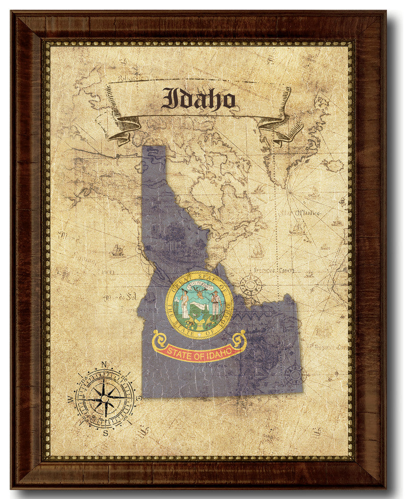 Idaho State Vintage Map, 30"x39"