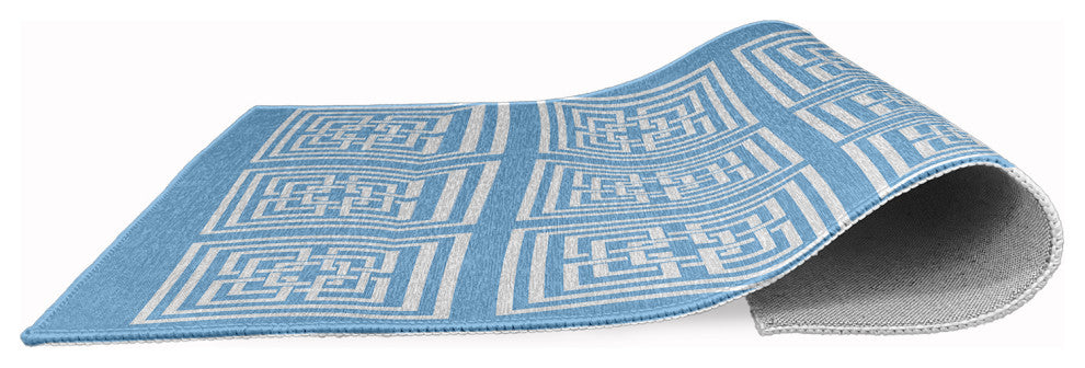 Greek New Key Rug, Sky, 4'x6'