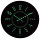 NeXtime Luminous Metal and Glass Wall Clock, Black