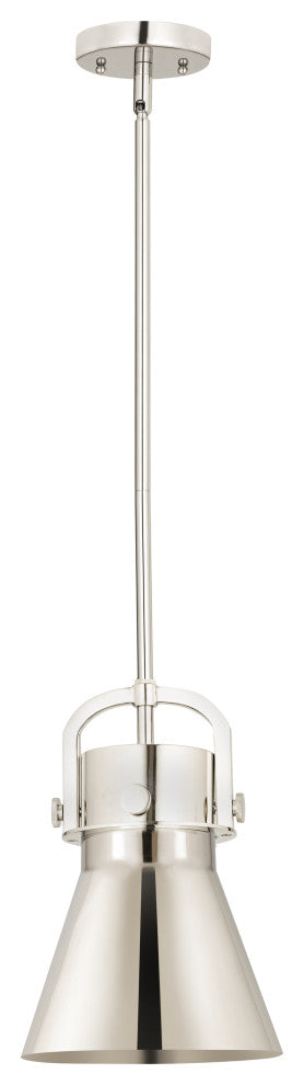 Innovations 710-1S-PN-M711-8PN Newton Cone 1 Light Mini Pendant, Polished Nickel