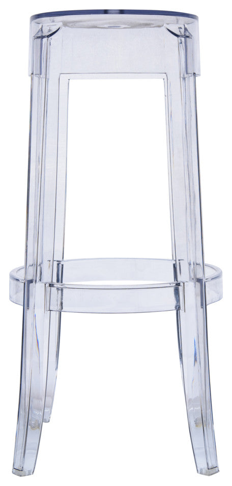 Averill Plastic Barstool with Clear Acrylic Seat and Legs