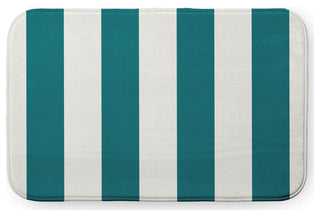 34" x 21" Graduated Stripe Bathmat, Ocean Teal
