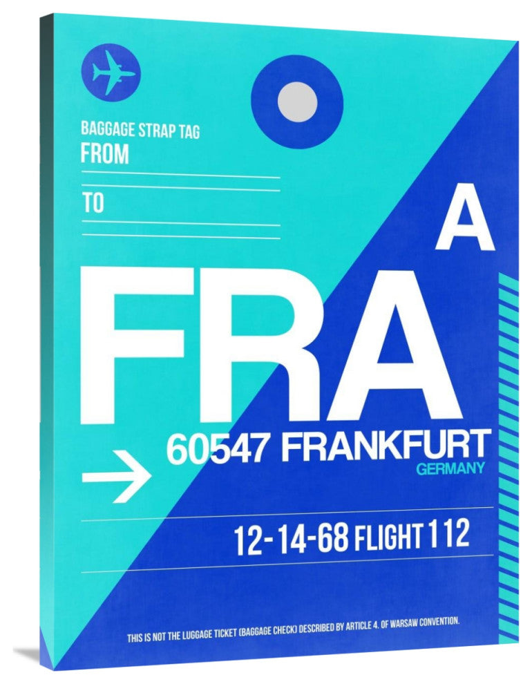 "FRA Frankfurt Luggage Tag 1" Fine Art Print