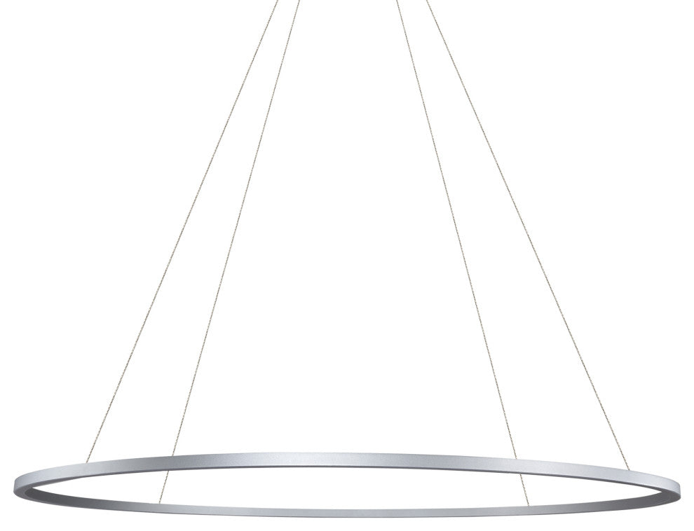 72" Tania ETL Certified Integrated LED Circular Adjustable Chandelier, Silver