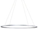 72" Tania ETL Certified Integrated LED Circular Adjustable Chandelier, Silver