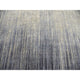 Blue/Gray Hand Knotted Modern Ombre Pure Wool Round Oriental Rug, 12'1"x12'2"