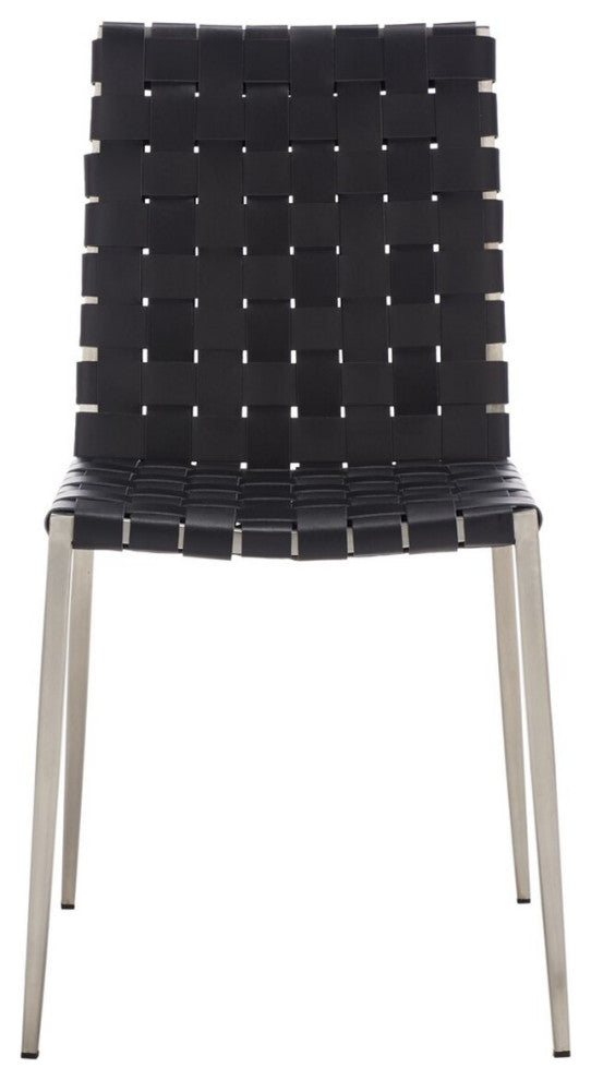 Safavieh Rayne Woven Dining Chair, Black/Silver