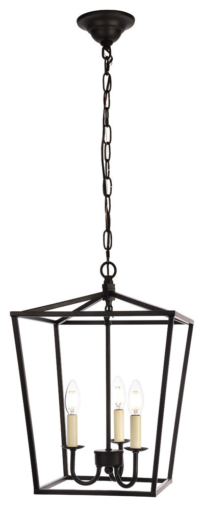 Maddox Collection Pendant, 12.5"x18.25", 3-Light, Black