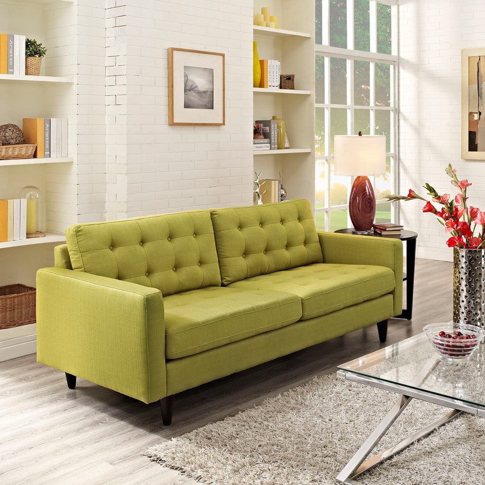 Modern Contemporary Living Room Upholstered Sofa Wheatgrass