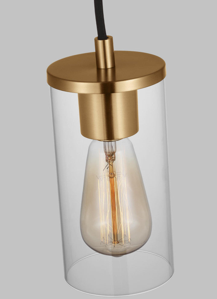 Zire One Light Mini-Pendant, Satin Brass