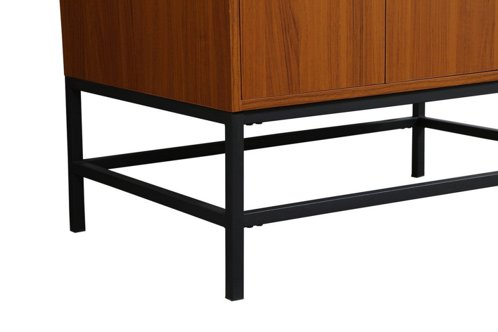 Home Living 22" Modern Teak-Light Bathroom Vanity