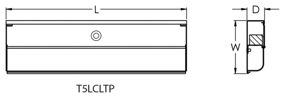T5L LED Closet Light, White, Pull Chain