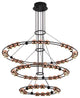 Irgoli | Ring Design LED Rose Gold Decor Hanging Chandelier for Living Room, 3 Rings, Cool Light, Non-Dimmable