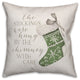 The Stockings Were Hung 18x18 Spun Poly Pillow