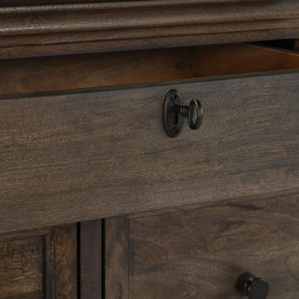 Adelaide Nine-Drawer Mango Wood Dresser, Cocoa Brown by Kosas Home