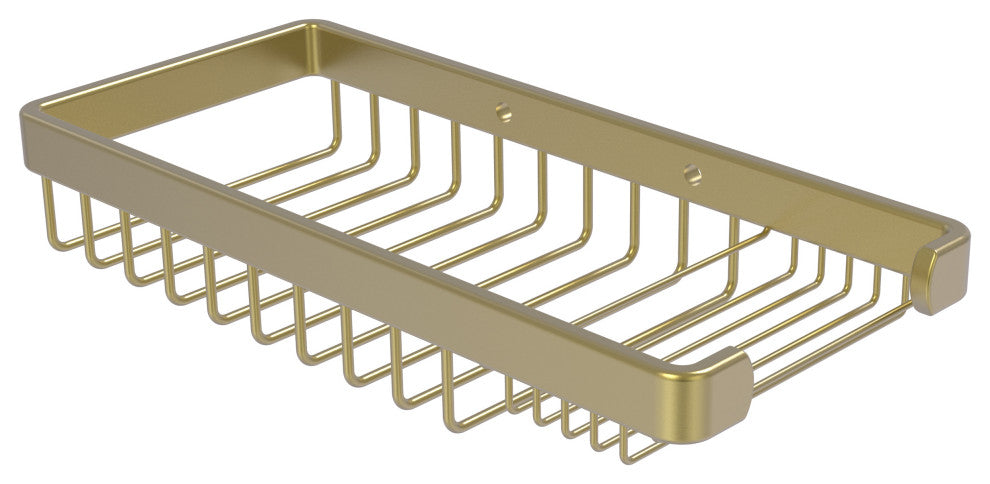 Combination Shower Basket, Satin Brass