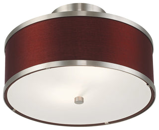 Livex Lighting Brushed Nickel 2-Light Ceiling Mount