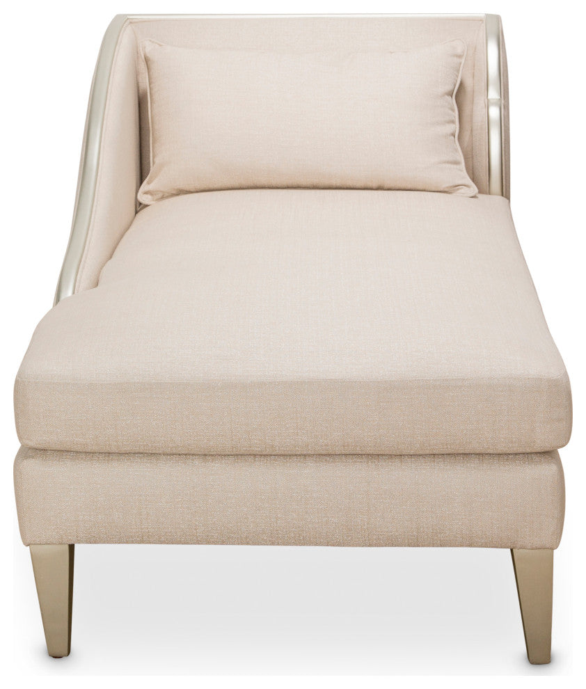 Aico Amini Camden Court LAF Chaise in Platinum