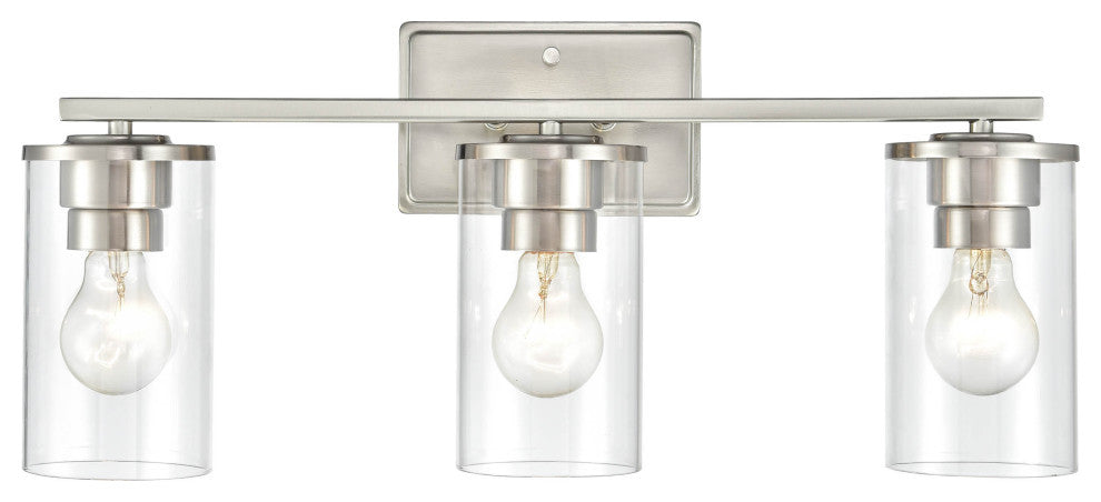 Verlana Collection 3 Light 22" Brushed Nickel Bathroom Vanity Light