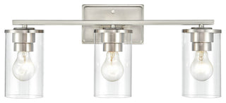 Verlana Collection 3 Light 22" Brushed Nickel Bathroom Vanity Light