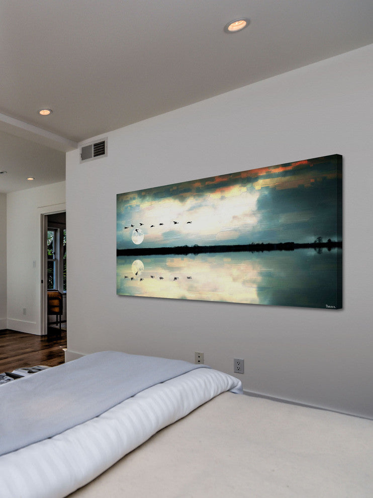 "Attleborough" Painting Print on Wrapped Canvas, 60x30
