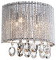Crystalline 2-Light Crystals Wall Sconce, Round