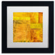 Michelle Calkins ''Essence of Yellow 2'' Matted Framed Art, 11x11