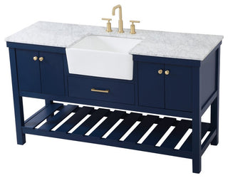 Home Living 22" Farmhouse Blue-Light Bathroom Vanity