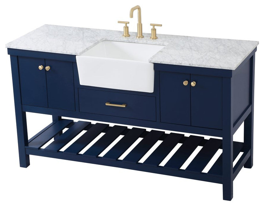 Home Living 22" Farmhouse Blue-Light Bathroom Vanity