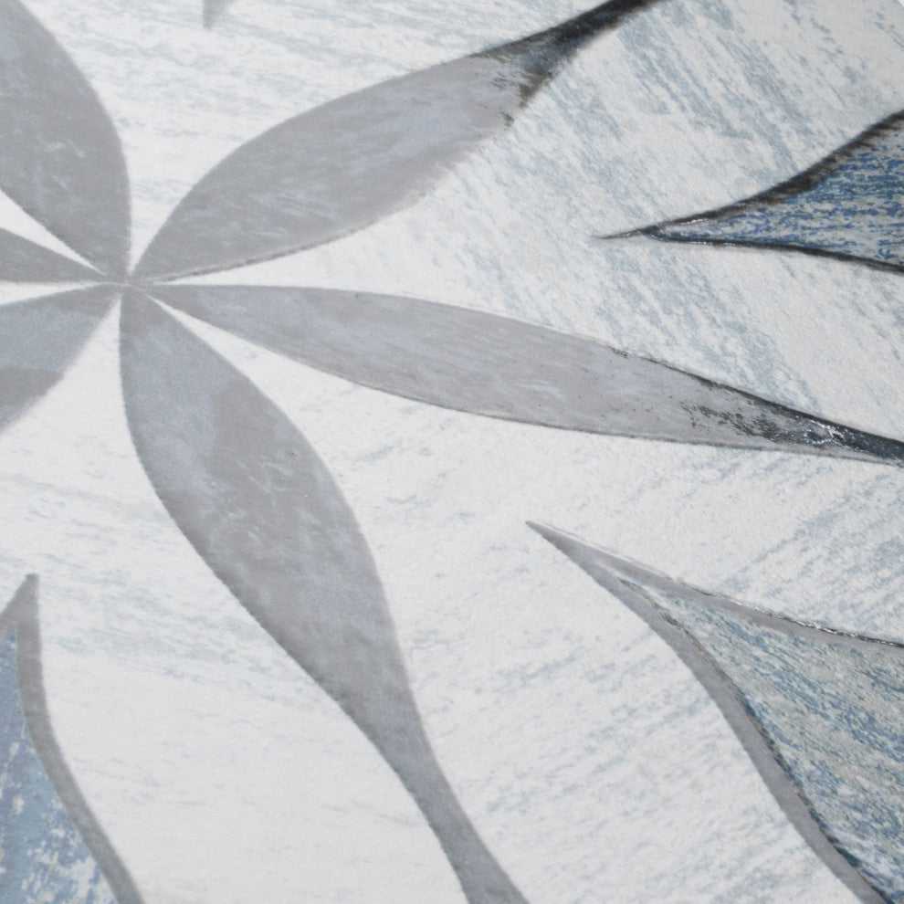 Cassis Hex Flower Black Porcelain Floor and Wall Tile