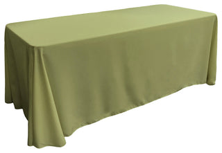 LA Linen Rectangular  Polyester Poplin Tablecloth, Dark Sage, 90"x156"
