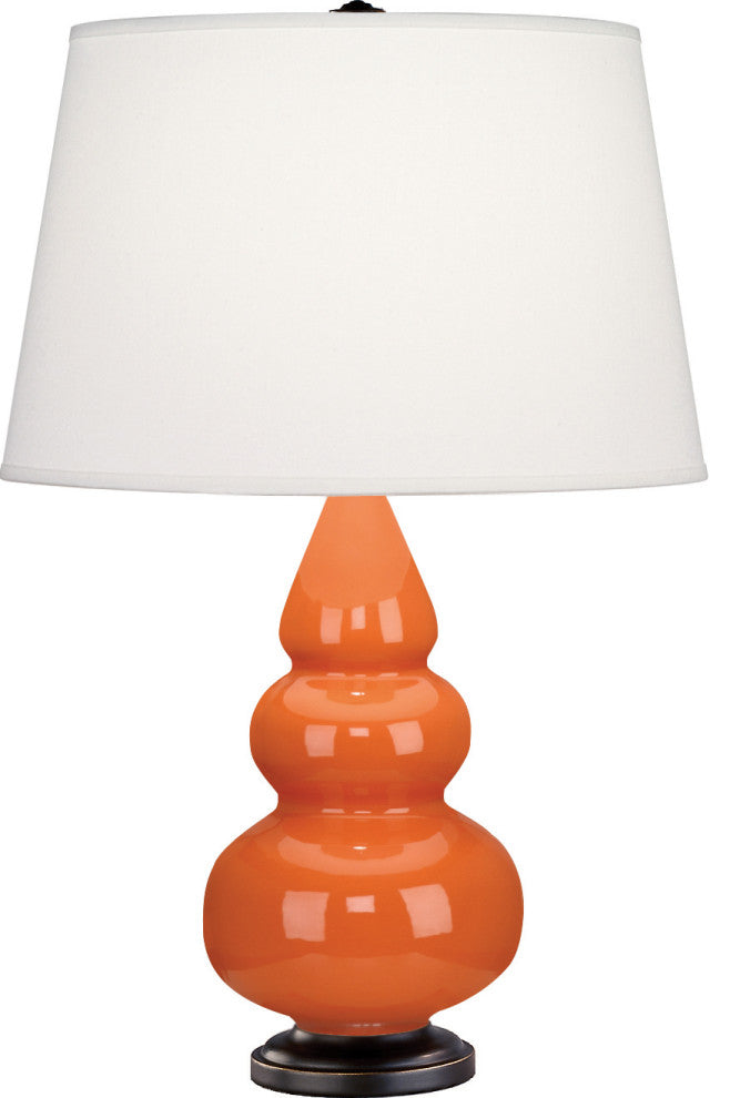 Small Triple Gourd Accent Lamp, Pumpkin