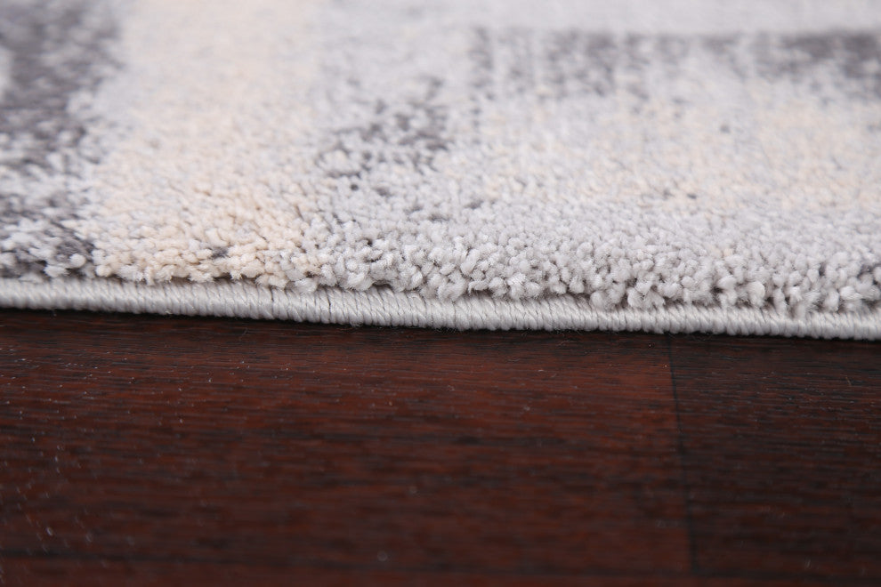 Geometric Oriental Transitional Turkish Rug Contemporary Carpet 3x8