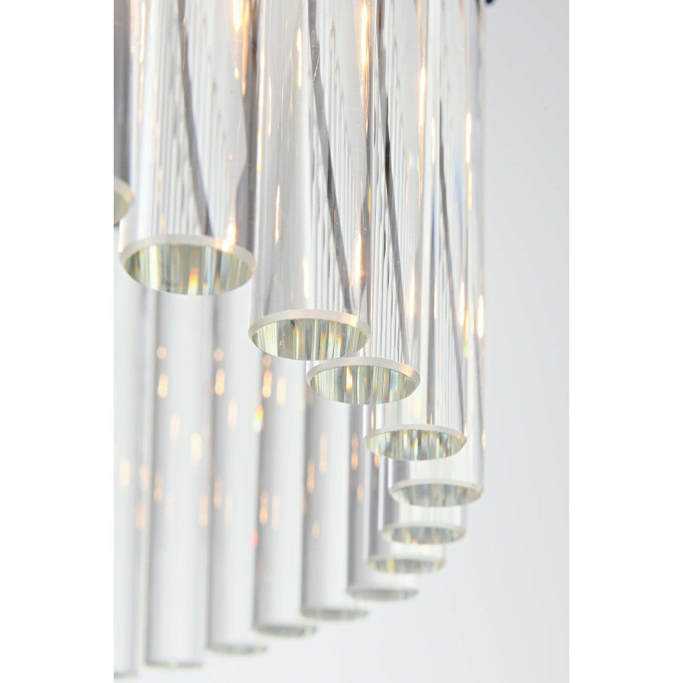 Eva 5-light Antique Black Crystal Chandelier