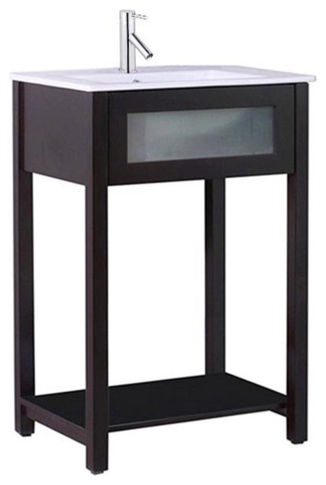 24" Single Sink Vanity-Manufactured Wood-Espresso
