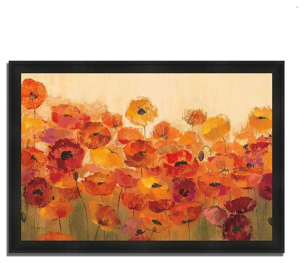 "Summer Poppies" By Silvia Vassileva, Framed Painting Print, 33"x23"