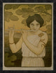 "La Joyeuse de Flute" Framed Canvas Giclee by Paul Berthon, 25x32"