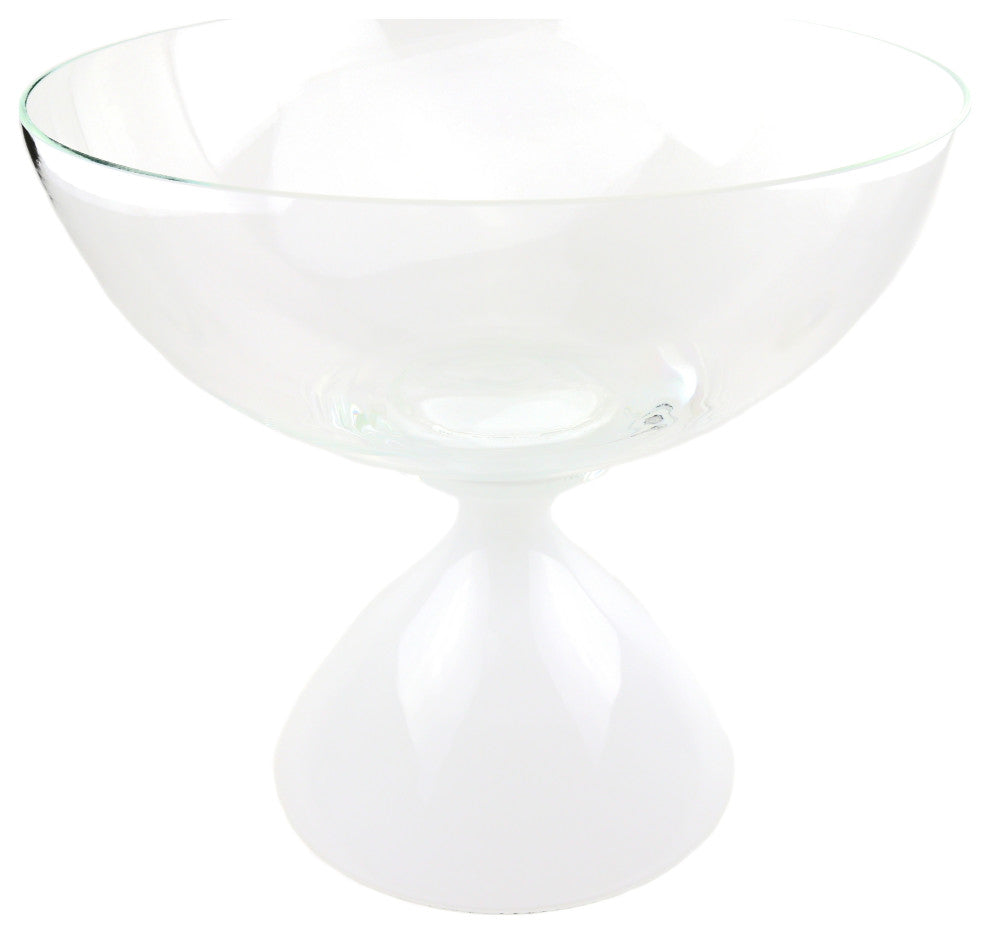 Rialto Centerpiece Bowl, Clear White
