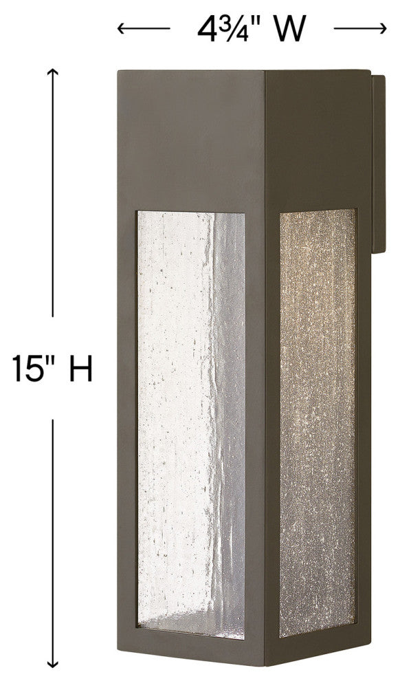 Hinkley Rook Medium Wall Mount Lantern, Bronze