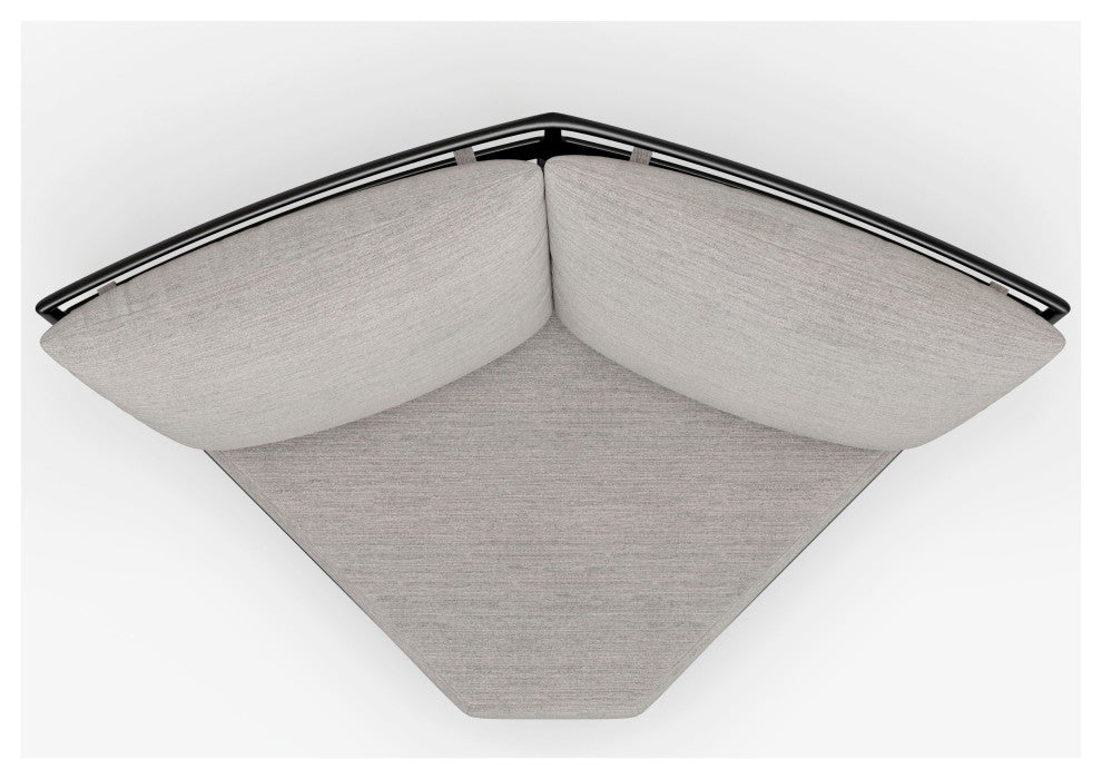 Stanford Cushion Outdoor Corner Chair, Textured Pewter