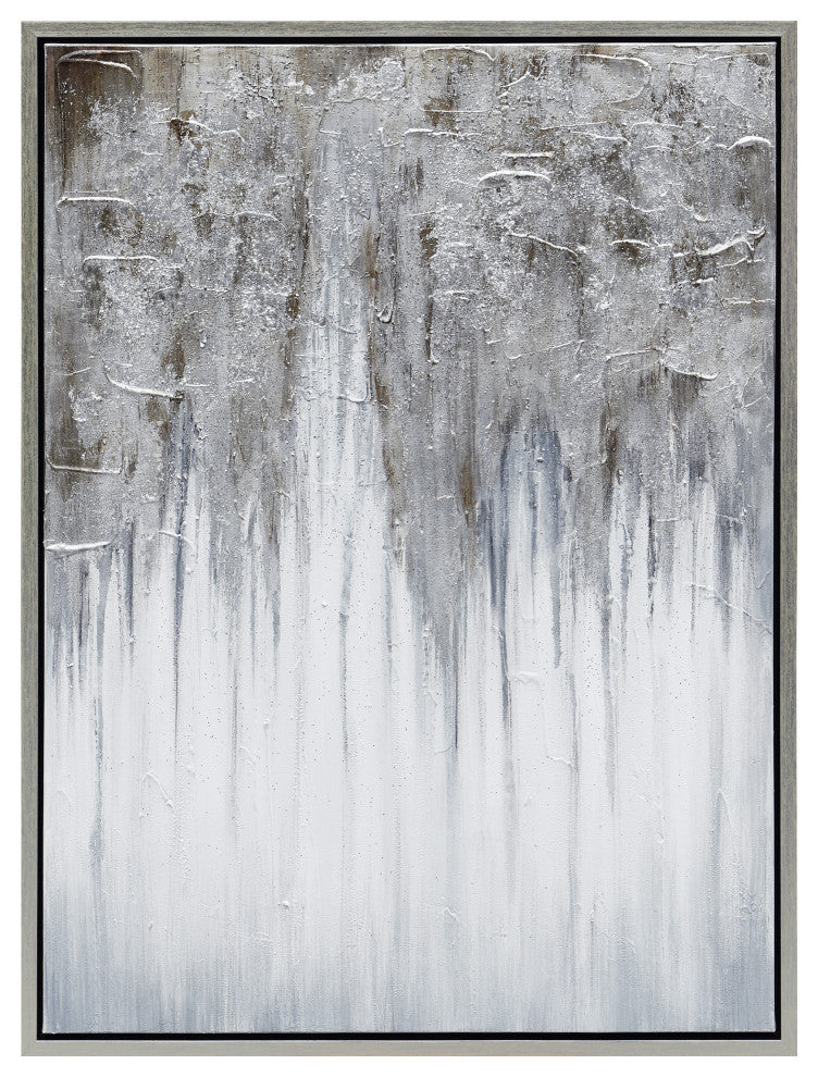 Iceberg Abstract Textured Metallic Hand Painted Wall Art by Martin Edwards
