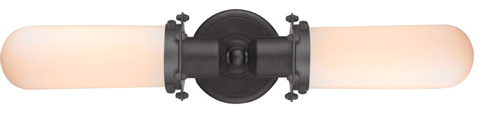 Innovations 900-2W-BK-CE228-BK-W Centri 2 Light Bath Vanity Light, Matte Black