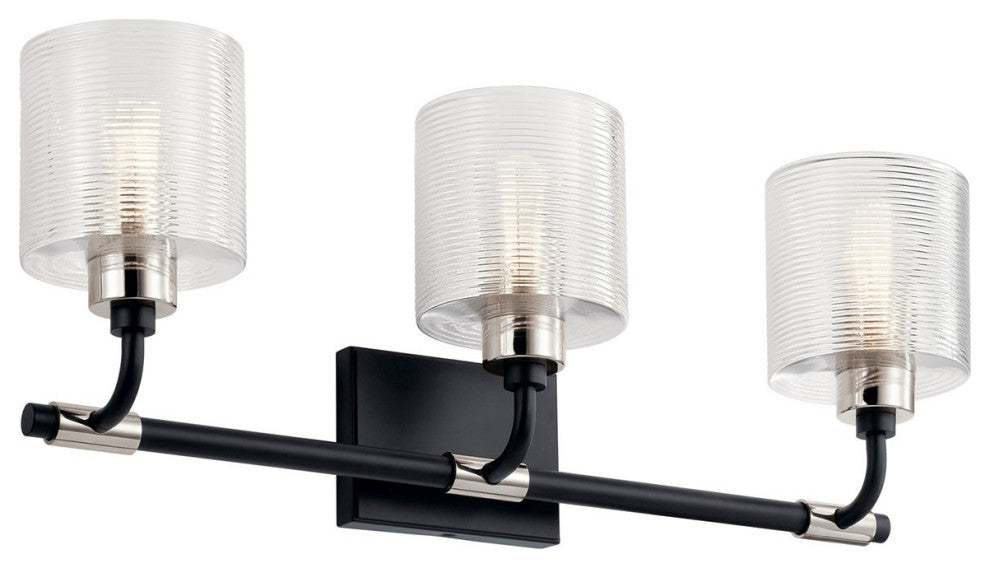 Kichler Harvan 3-LT Bath Vanity Light 55107BK - Black