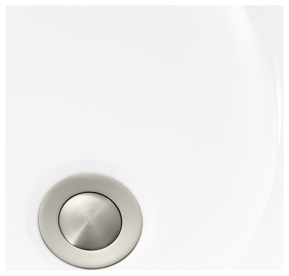 OVE Decors Isaac 58" Acrylic Slipper Flatbottom Non-Whirlpool Bathtub in White