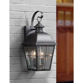 Millhouse 2-Light Outdoor Lantern, Mystic Black