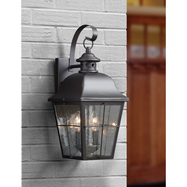 Millhouse 2-Light Outdoor Lantern, Mystic Black
